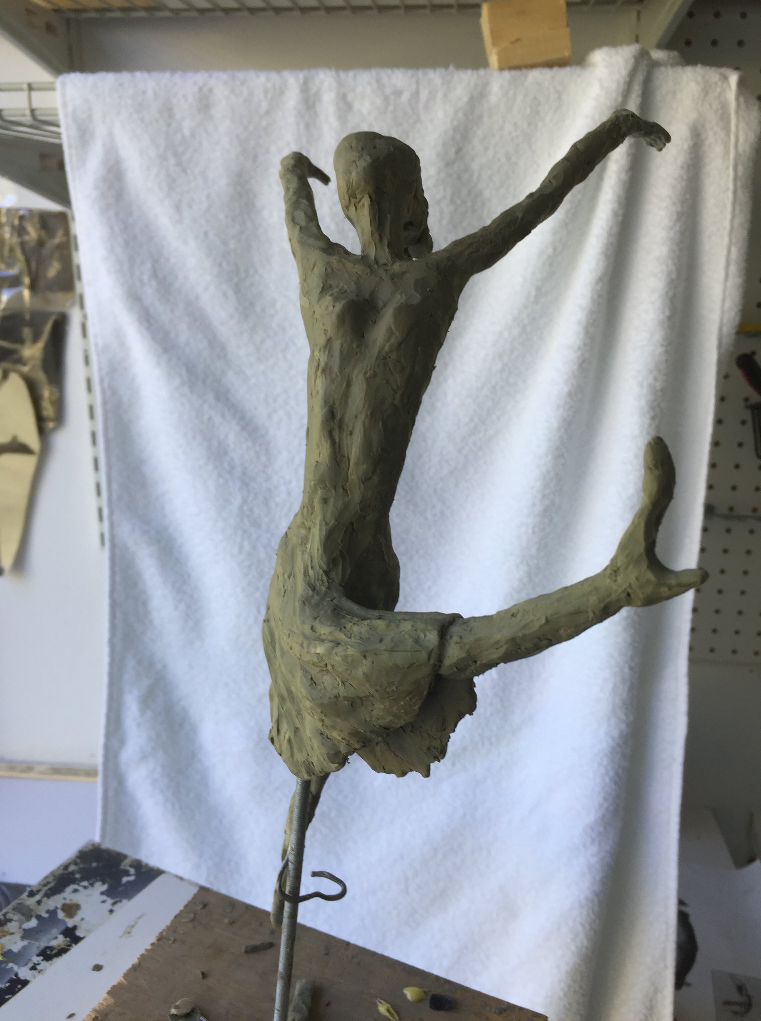 bronze sculpture art for sale clay lady mold