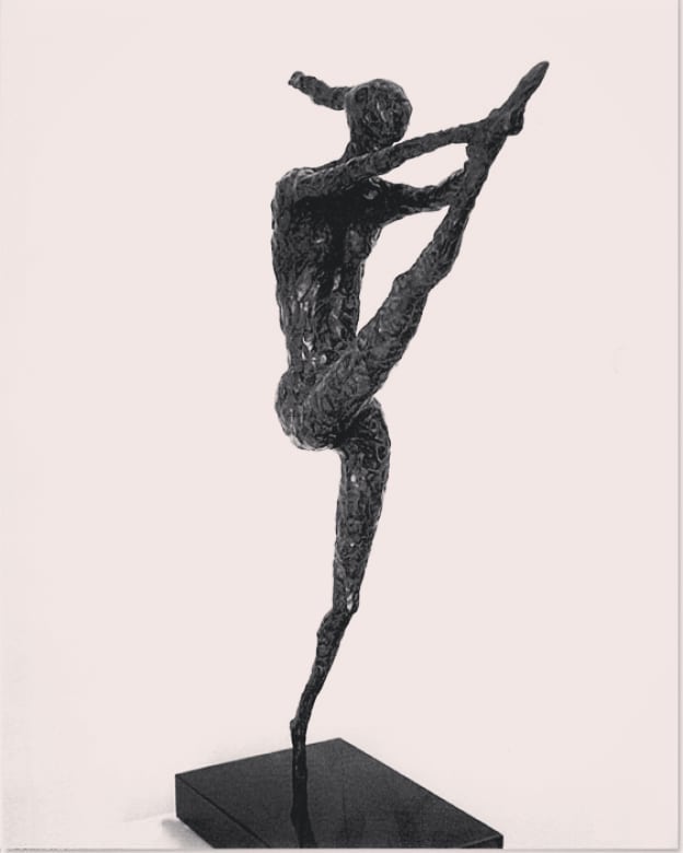 bronze dancer art sculpture for sale toe to barre